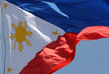 Pictured is the flag of The Republic of the Philippines.